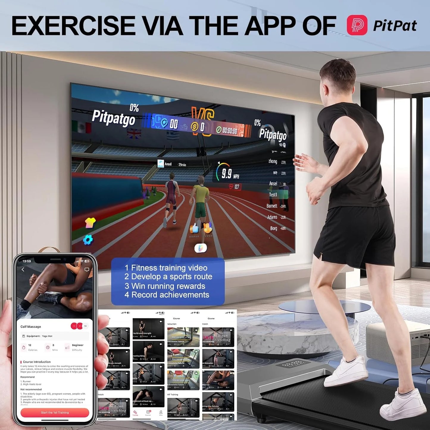 Walking Pad - Walking Treadmill under Desk Treadmill 2 in 1 for Home/Office.