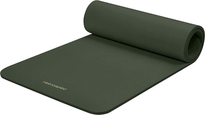 Solana Yoga Mat 1/2" Thick W/Nylon Strap for Men & Women - Non Slip Exercise Mat for Yoga, Pilates, Stretching, Floor & Fitness Workouts.