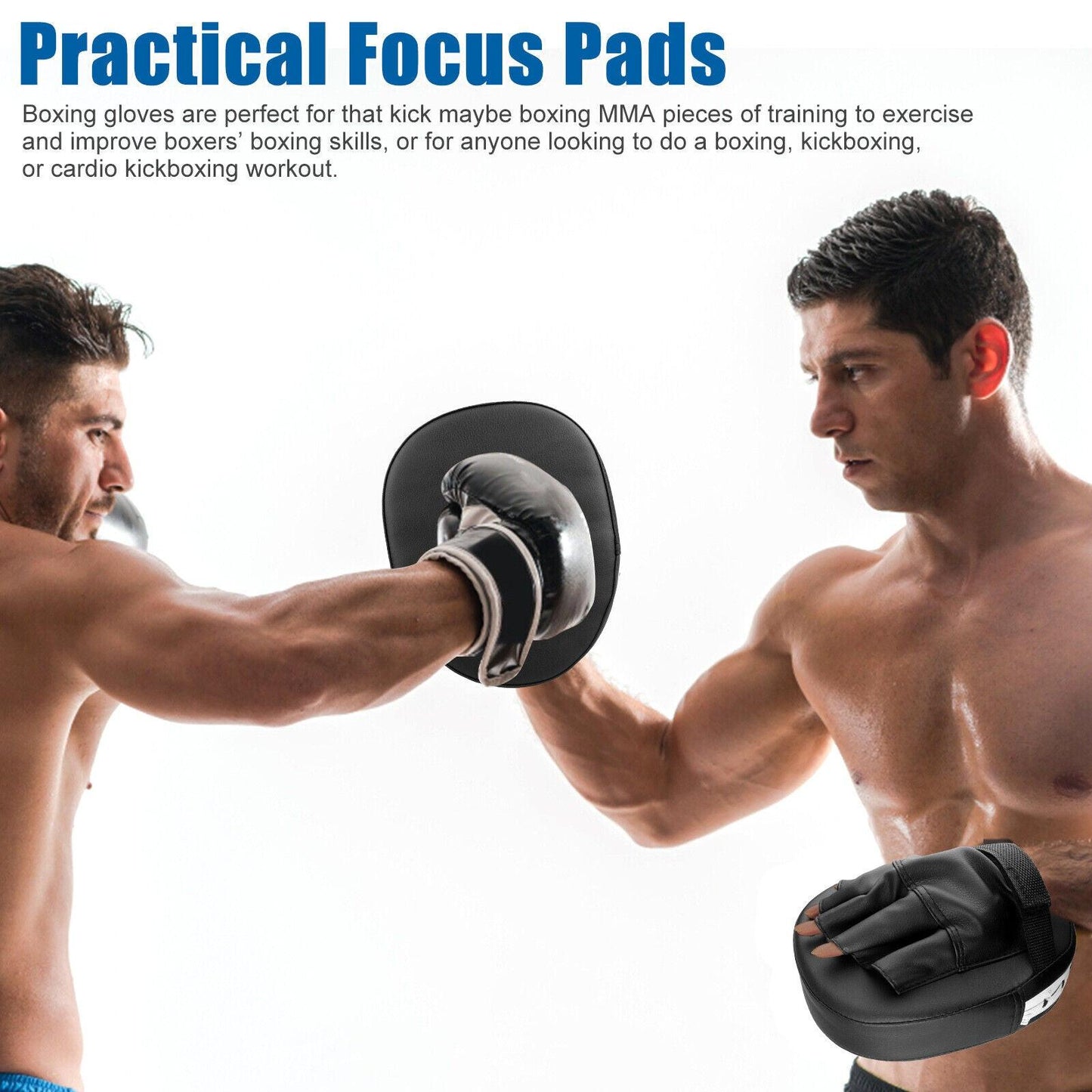 2PCS MMA Boxing Punching Mitts Sparring Gloves Kick Target Focus Training Pads.