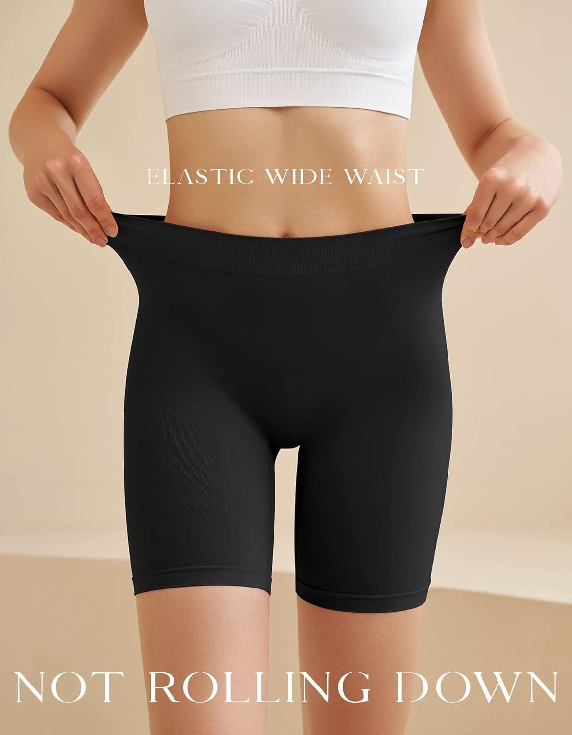 Women'S Slip Shorts for under Dresses, Seamless Smooth Comfortable Stretch Yoga & Bike Shorts.