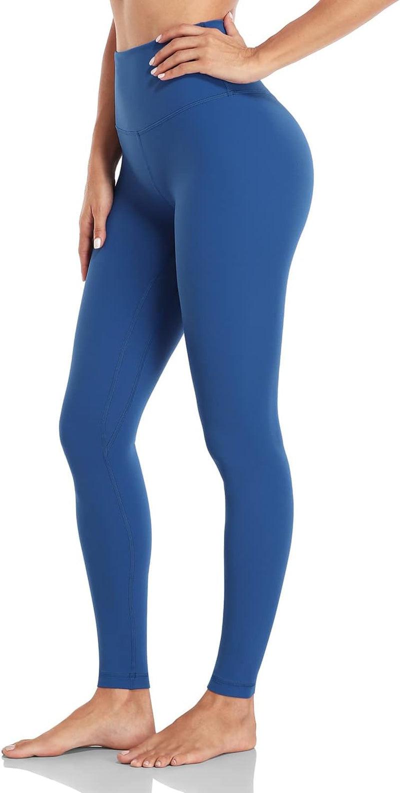Essential Leggings, High Waisted Compression Workout Soft Pants Athletic Yoga Pants 28".