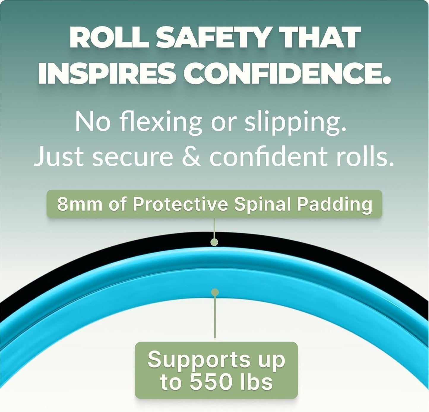 Back Roller & Yoga Wheel - Relieve Lower & Upper Back Pain & Stiffness - Therapeutically Stretch, Mobilize & Decompress Your Spine - Increase Mobility, Flexibility & Alignment.