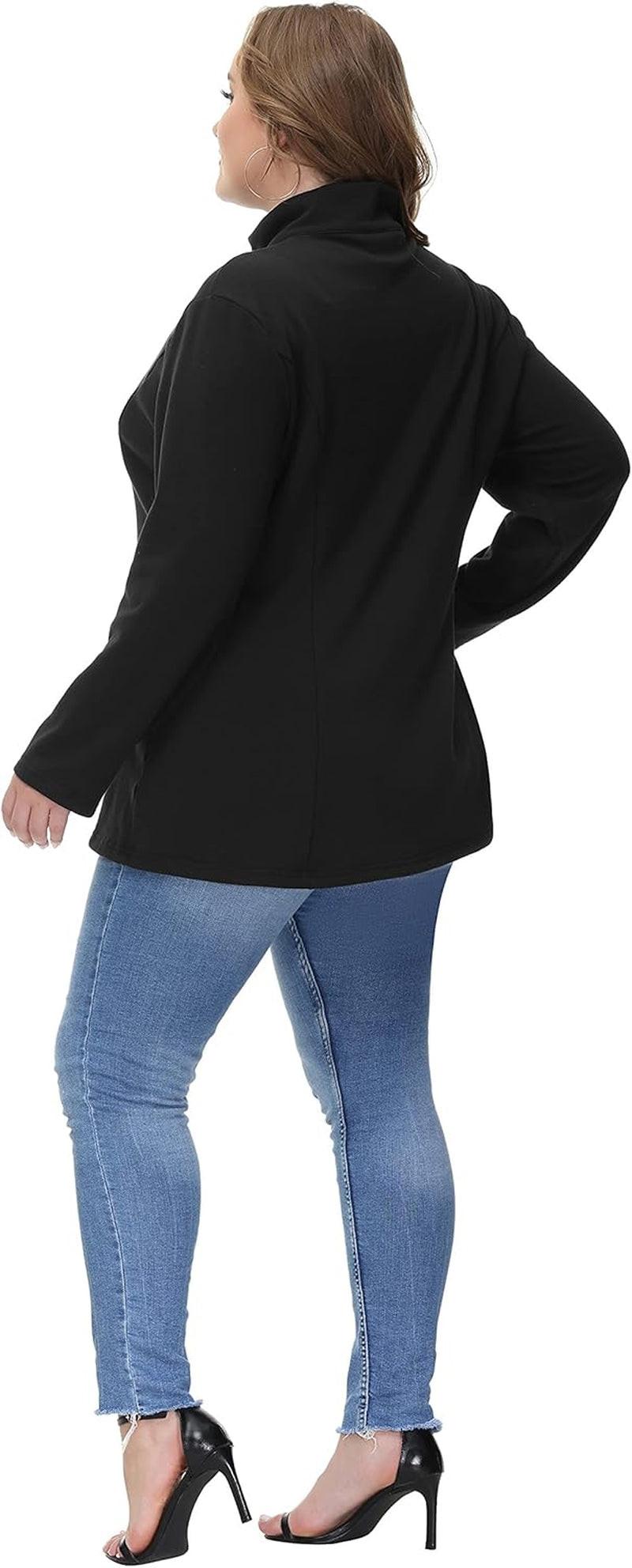 Women Athletic Jacket plus Size Full Zip Lightweight Casual with Zipper Pockets