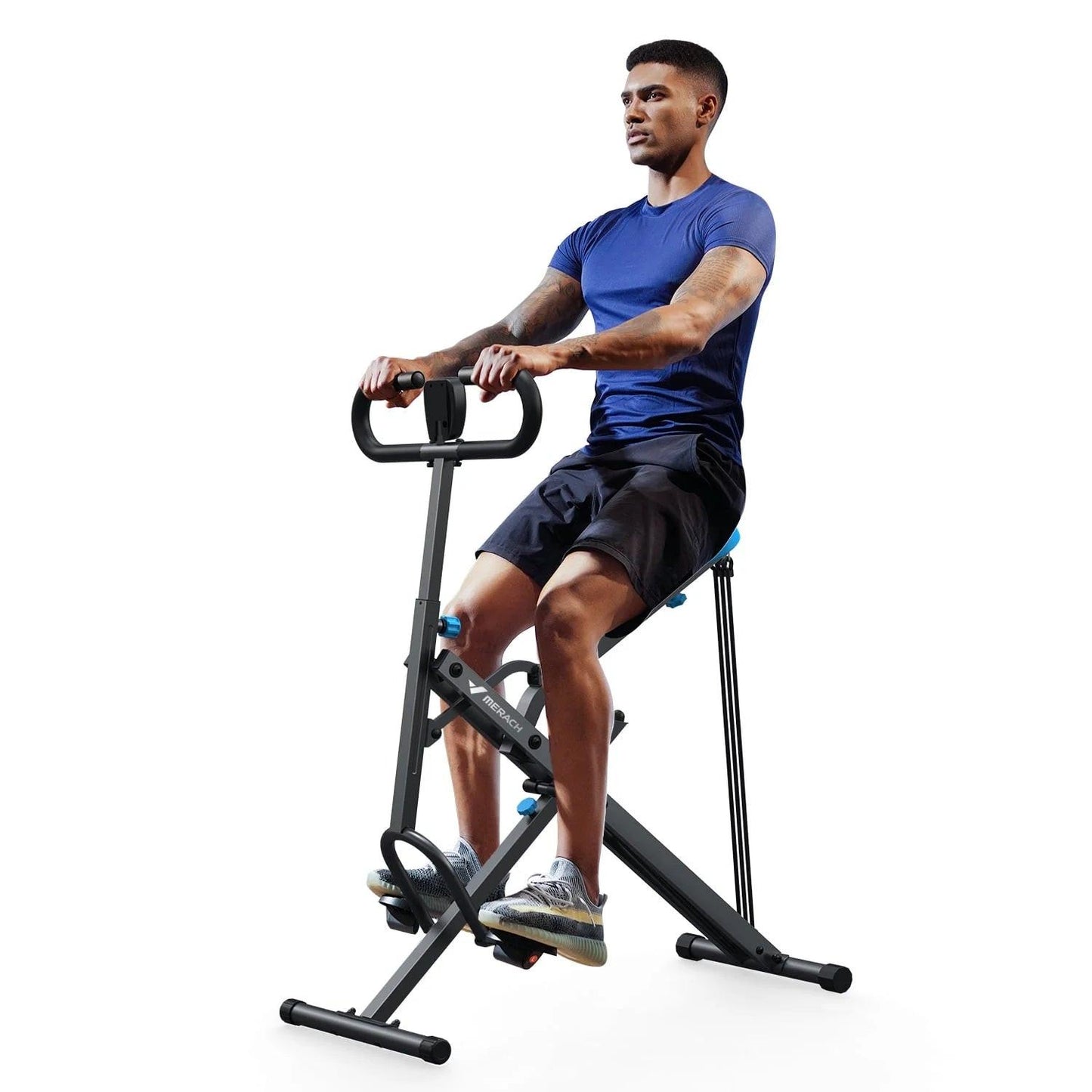 Squat Assist Trainer Foldable Glutes Leg Workout Machine with 3 Tension Bands, 350 Lbs.