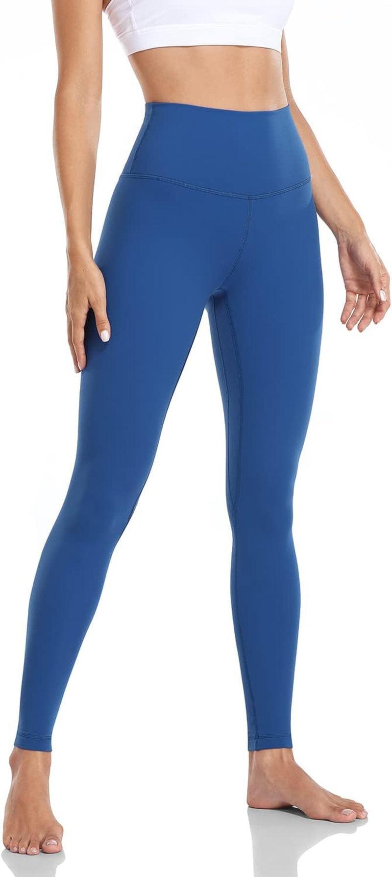 Essential Leggings, High Waisted Compression Workout Soft Pants Athletic Yoga Pants 28".
