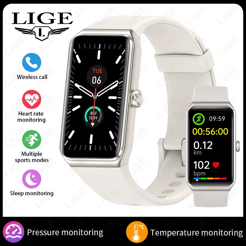 1.47'' HD Smart Watch Women Sports Fitness Bracelet Thermometer Health Monitor Waterproof Ladies Smartwatch for Android IOS