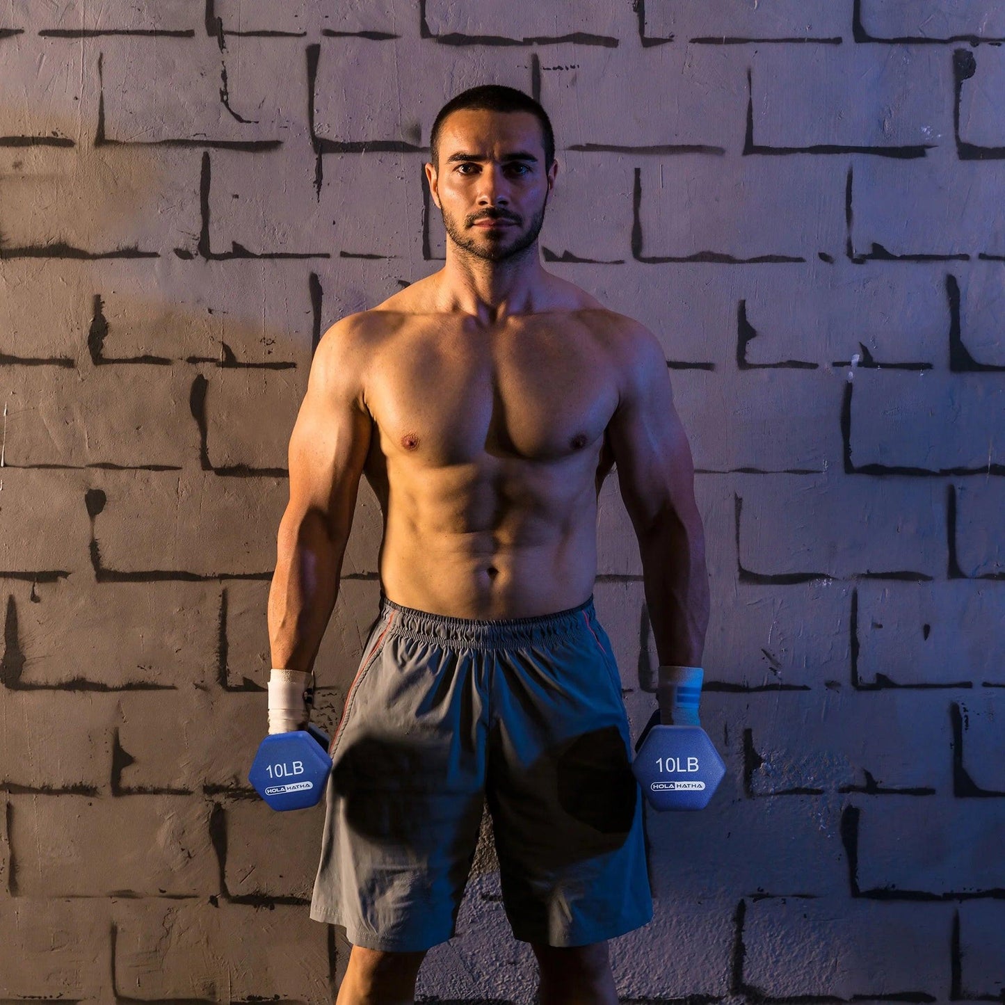 5, 10, and 15 Lb Neoprene Dumbbell Free Hand Weight Set & Rack.