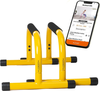 Parallette Push up Bars Dip Station Stand - Perfect for Home and Garage Gym Exercise Equipment - Gymnastics, Calisthenics, Strength Training Parallel Bars for Men and Women.