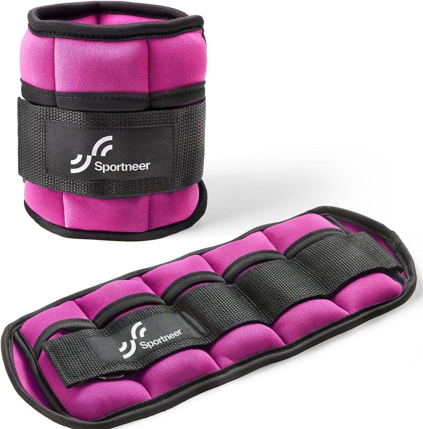 Adjustable Ankle Wrist Weights for Men Women Kids, Adjustable Leg & Cuff Weight Straps for Fitness, Walking, Running, Aerobics, Yoga, Gym | 2 Lbs for Each Ankle, 1 Pair Total Weight 4 Lbs.
