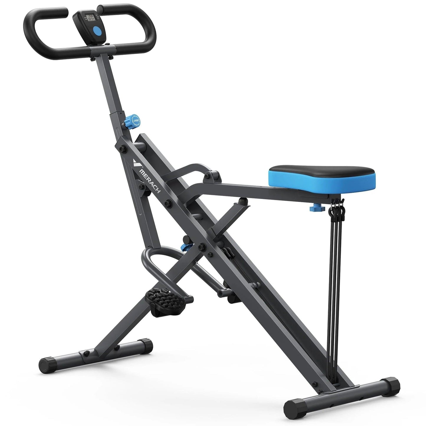 Squat Assist Trainer Foldable Glutes Leg Workout Machine with 3 Tension Bands, 350 Lbs.