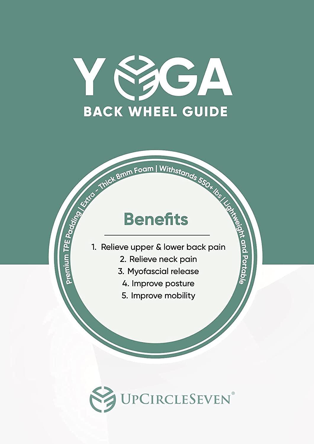 Back Roller & Yoga Wheel - Relieve Lower & Upper Back Pain & Stiffness - Therapeutically Stretch, Mobilize & Decompress Your Spine - Increase Mobility, Flexibility & Alignment.