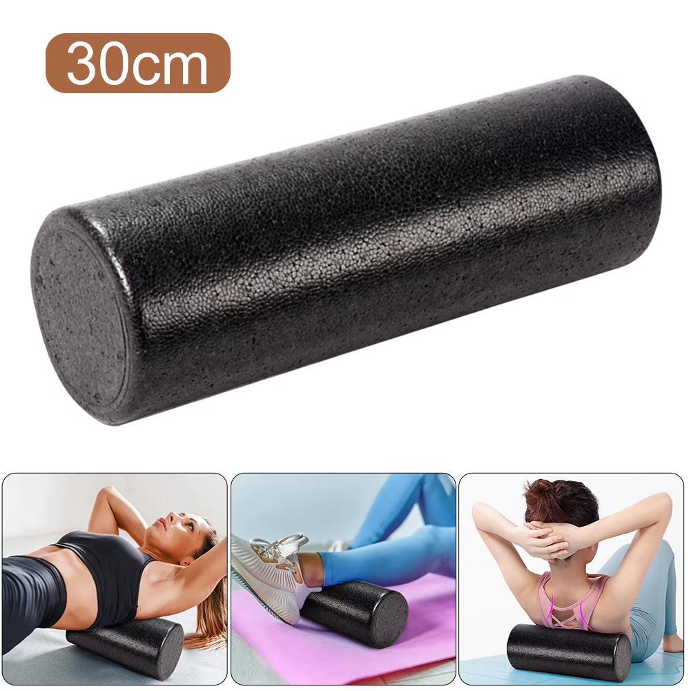 12 Inch Solid Core Back Foam Roller High-Density round Foam Roller Deep Tissue Massager for Exercise Massage Muscle Recovery.