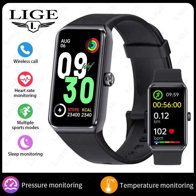 1.47'' HD Smart Watch Women Sports Fitness Bracelet Thermometer Health Monitor Waterproof Ladies Smartwatch for Android IOS