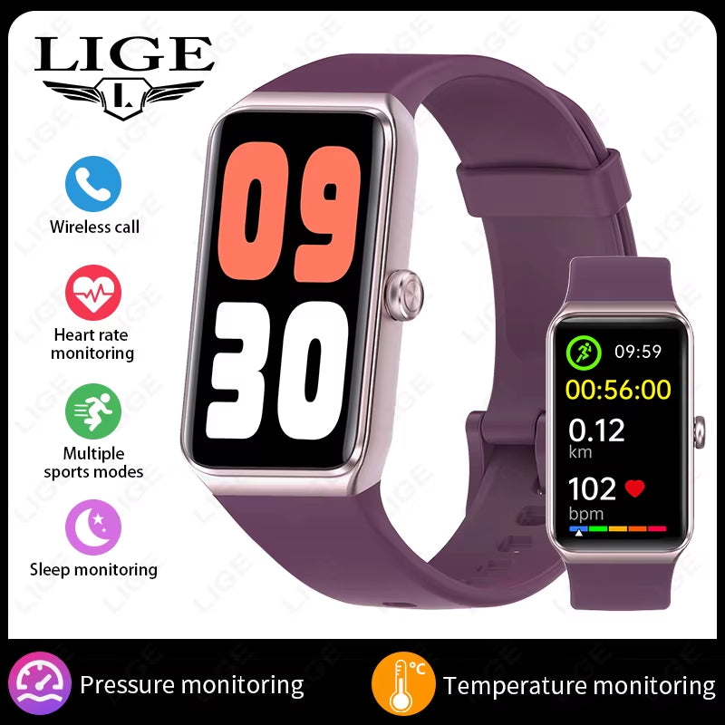 1.47'' HD Smart Watch Women Sports Fitness Bracelet Thermometer Health Monitor Waterproof Ladies Smartwatch for Android IOS