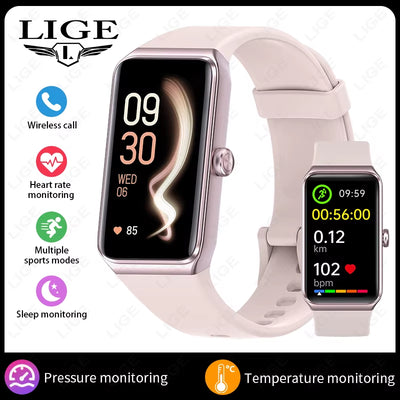 1.47'' HD Smart Watch Women Sports Fitness Bracelet Thermometer Health Monitor Waterproof Ladies Smartwatch for Android IOS
