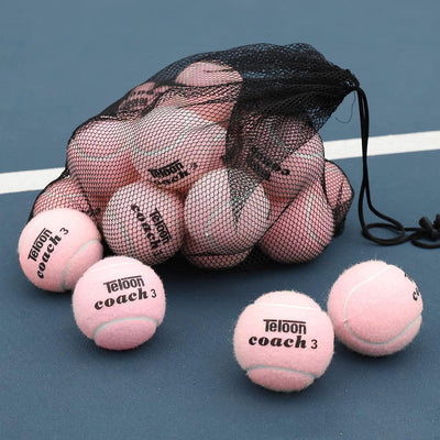 Pressure Training Tennis Balls-12 or 18 Count-Mesh Carry Bag,4 Colors Available,Pressureless Training Exercise Tennis Balls for Beginners..