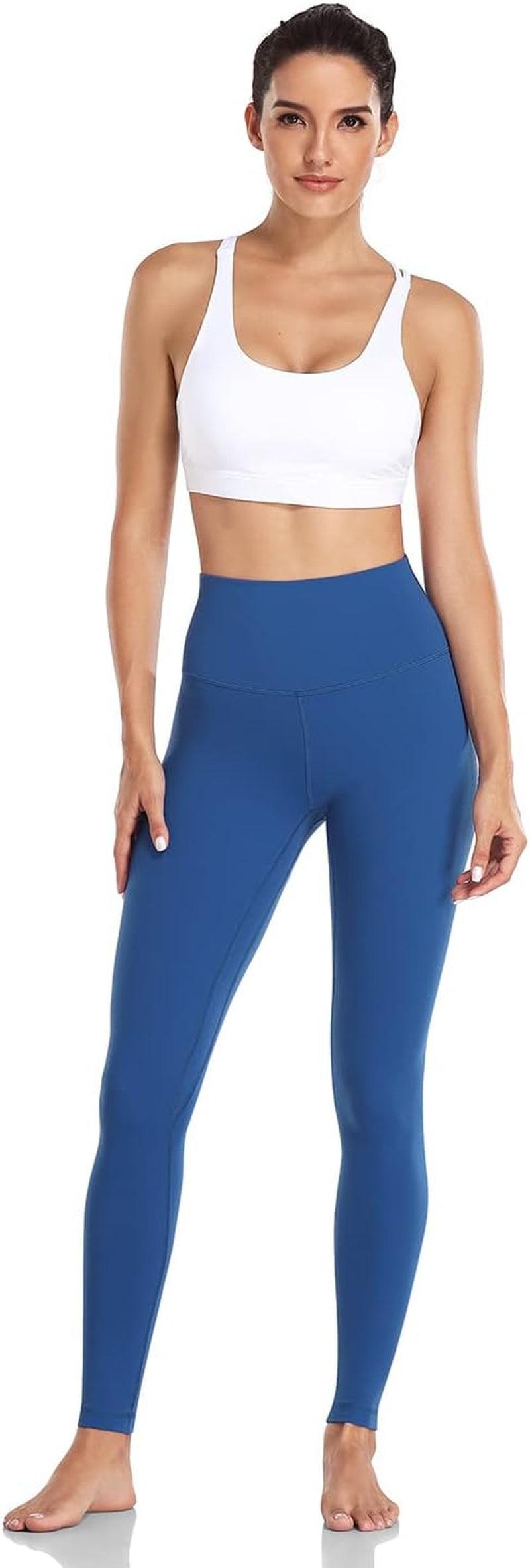 Essential Leggings, High Waisted Compression Workout Soft Pants Athletic Yoga Pants 28".