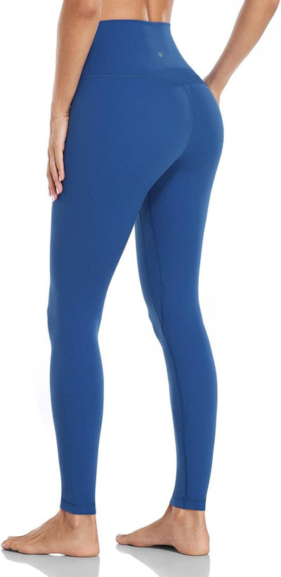 Essential Leggings, High Waisted Compression Workout Soft Pants Athletic Yoga Pants 28".