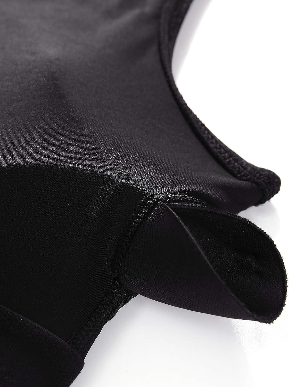 Womens V Neck Workout Tank Tops with Built in Bras - Cropped Padded Athletic Longline Sports Bra