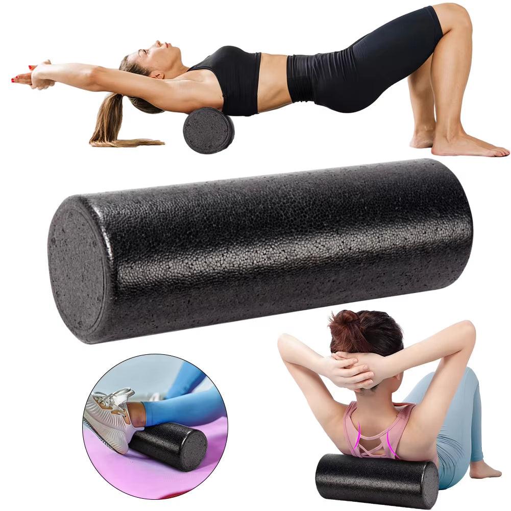 12 Inch Solid Core Back Foam Roller High-Density round Foam Roller Deep Tissue Massager for Exercise Massage Muscle Recovery.