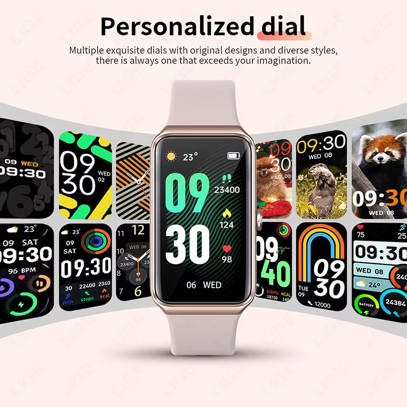1.47'' HD Smart Watch Women Sports Fitness Bracelet Thermometer Health Monitor Waterproof Ladies Smartwatch for Android IOS