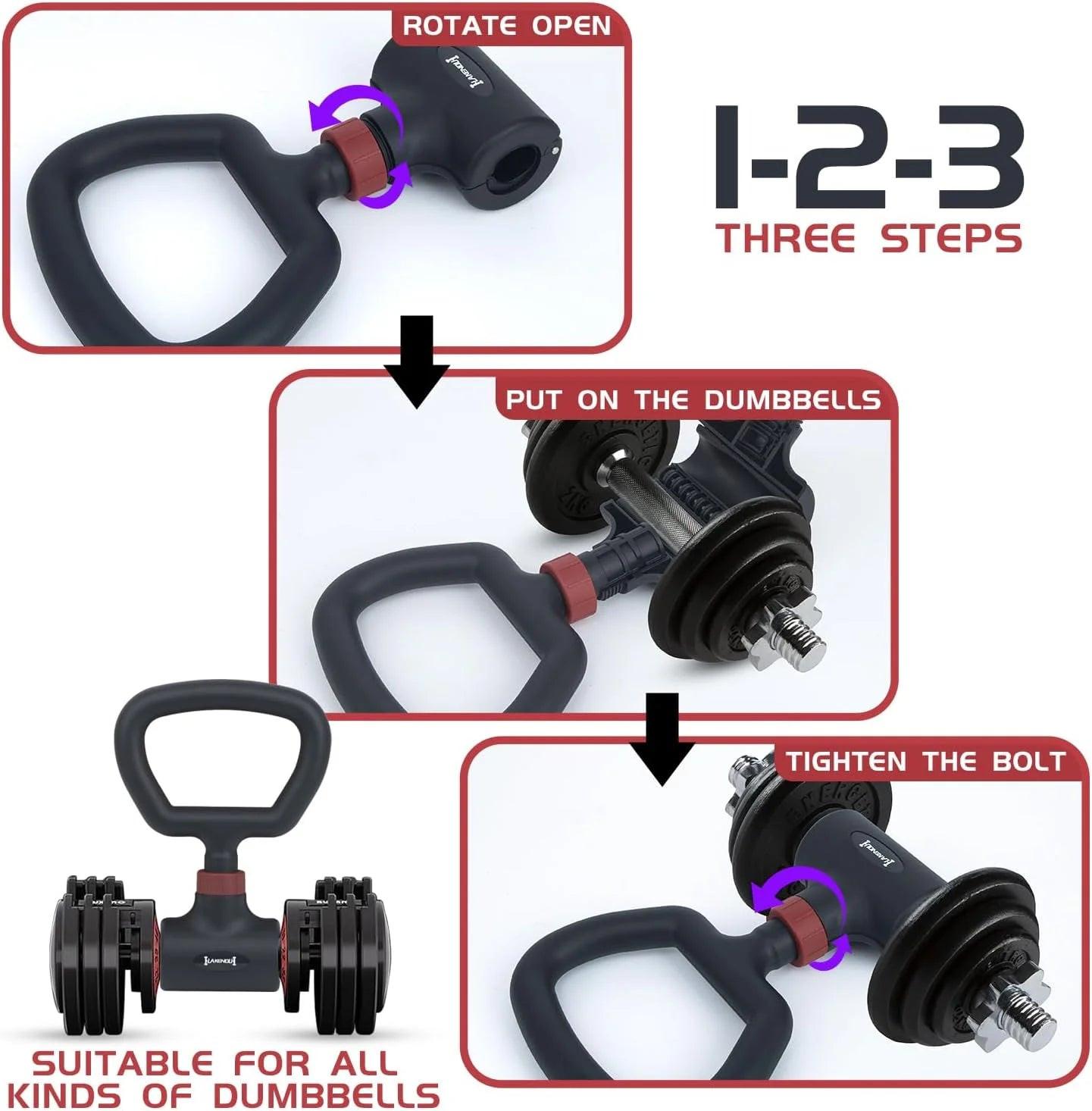 Barbell to Kettlebells Converter Adjustable 200 Lb.