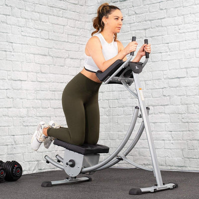 Ab Machine Coaster Abdominal Crunch Trainer for Home Gym Core Workout Equipment.