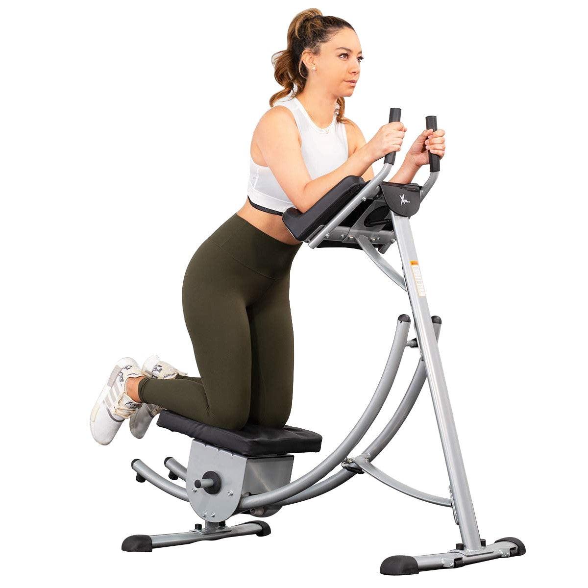 Ab Machine Coaster Abdominal Crunch Trainer for Home Gym Core Workout Equipment.