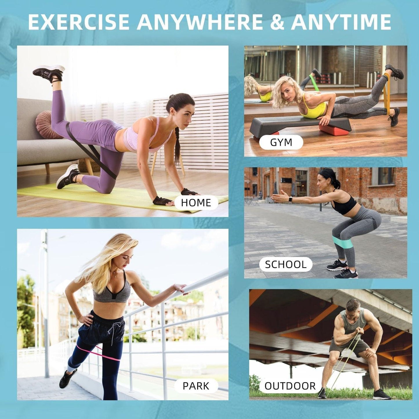 Resistance Bands, Pull up Bands, Pull up Assist Band Exercise Bands for Men & Women Working Out, Body Stretching, Physical Therapy, Muscle Training.