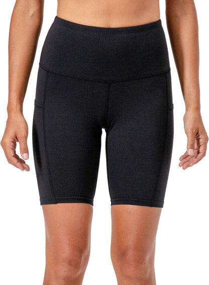 Women'S 2-Pack High Waist Workout Yoga Running Exercise Shorts with Side Pockets.