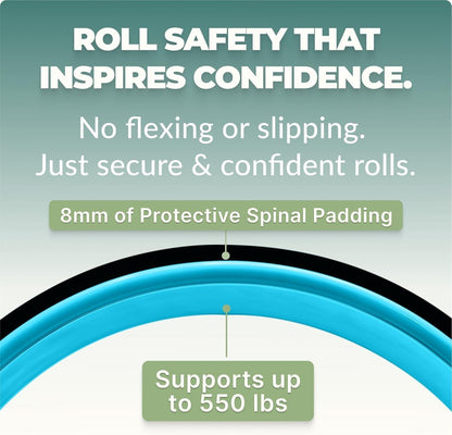 Back Roller & Yoga Wheel - Relieve Lower & Upper Back Pain & Stiffness - Therapeutically Stretch, Mobilize & Decompress Your Spine - Increase Mobility, Flexibility & Alignment.