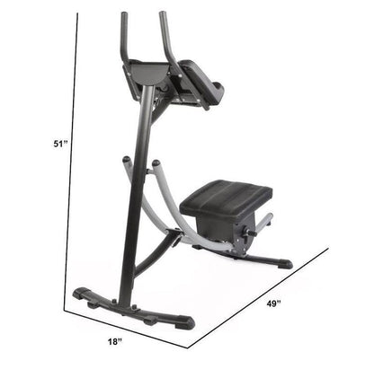 Ab Machine Coaster Abdominal Crunch Trainer for Home Gym Core Workout Equipment.