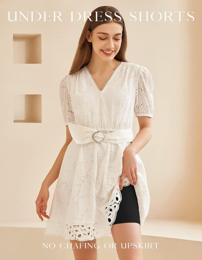 Women'S Slip Shorts for under Dresses, Seamless Smooth Comfortable Stretch Yoga & Bike Shorts.