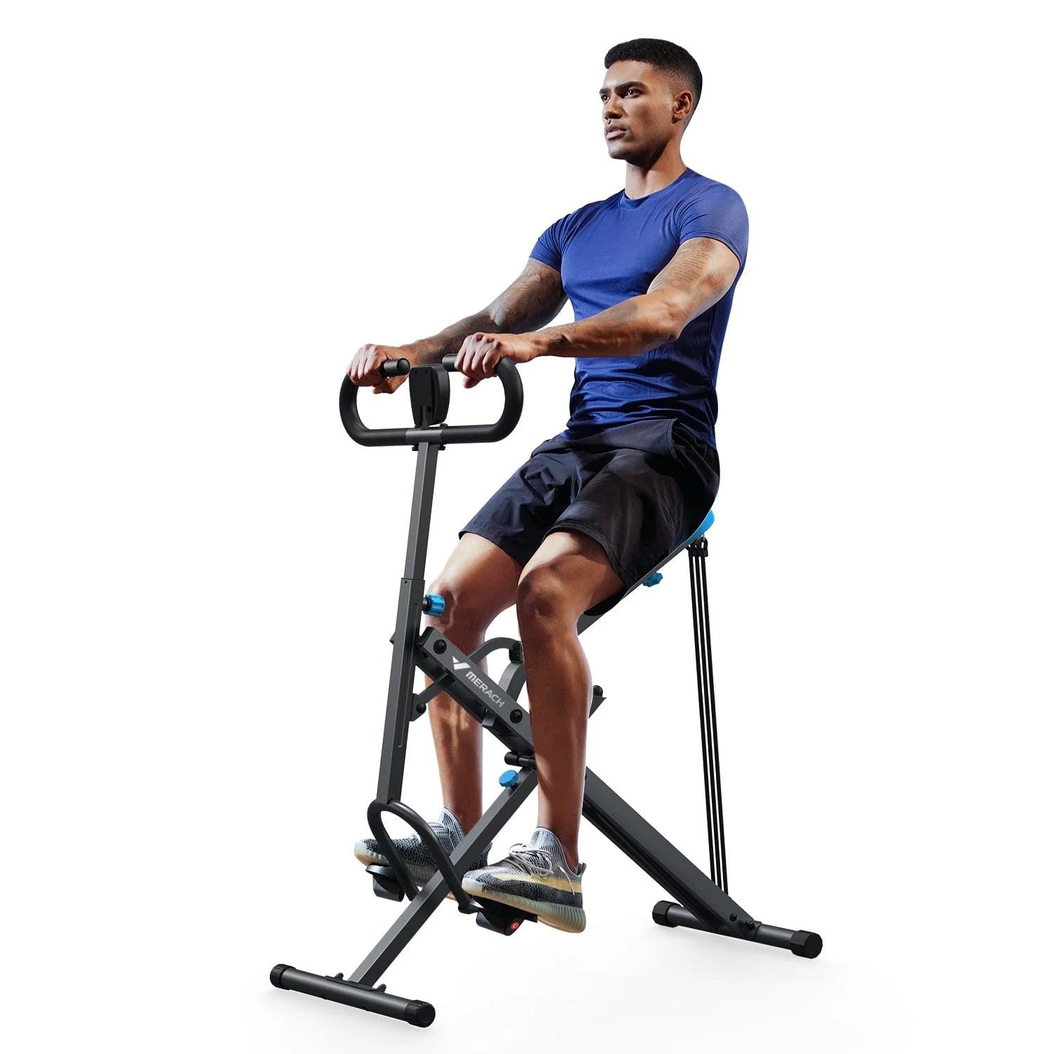 Squat Assist Trainer Foldable Glutes Leg Workout Machine with 3 Tension Bands, 350 Lbs.