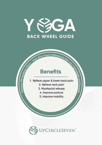 Back Roller & Yoga Wheel - Relieve Lower & Upper Back Pain & Stiffness - Therapeutically Stretch, Mobilize & Decompress Your Spine - Increase Mobility, Flexibility & Alignment.