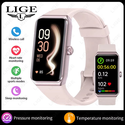1.47'' HD Smart Watch Women Sports Fitness Bracelet Thermometer Health Monitor Waterproof Ladies Smartwatch for Android IOS
