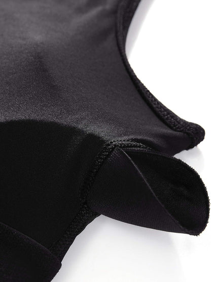 Womens V Neck Workout Tank Tops with Built in Bras - Cropped Padded Athletic Longline Sports Bra