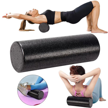 12 Inch Solid Core Back Foam Roller High-Density round Foam Roller Deep Tissue Massager for Exercise Massage Muscle Recovery.